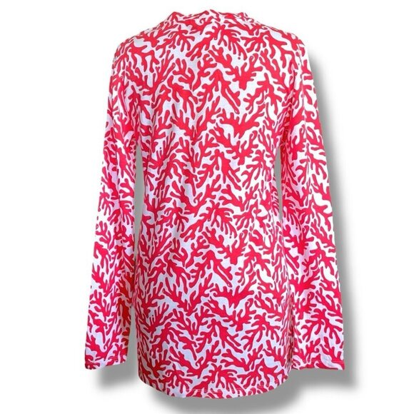 Lilly Pulitzer Womens Odette Tunic Top Sz Medium Island Coral Treasure Print - Picture 5 of 6
